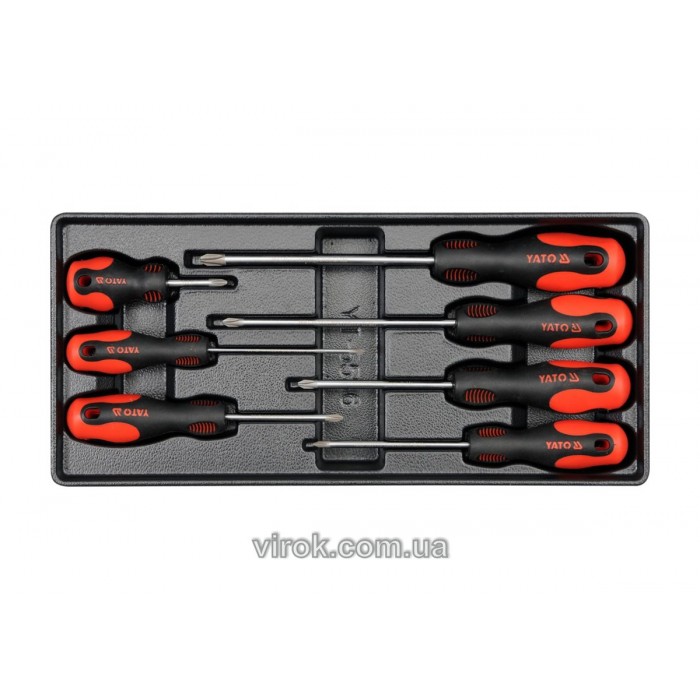 Вклад до інструментальної шафи YATO : хрестові викрутки, 7 шт. [8]