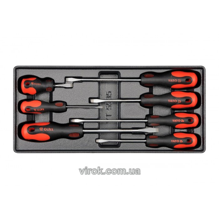 Вклад до інструментальної шафи YATO, набір плоских викруток 7шт. [8]