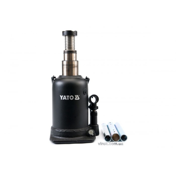 Домкрат гідравлічний стовбцевий YATO : 10 т, H= 208 - 523 мм, подвійний шток [1]