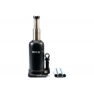 Домкрат гідравлічний стовбцевий YATO : 5 т, H = 220 - 500 мм, подвійний шток [2]