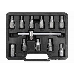 Набір ключів для зливної пробки масляного піддону YATO : квадрат- 3/8", 12 шт. [10/20]