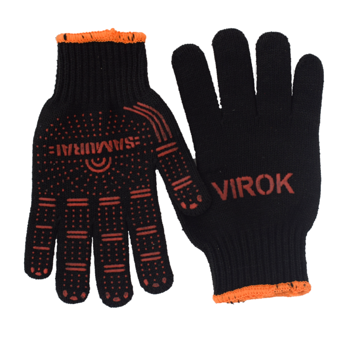 Рукавиці трикотажні SAMURAI  з двостороннім ПВХ   (10 клас,бавовна 40%,поліестр 60%)розм.10