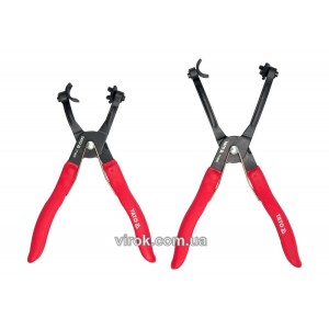 Поліфункційні щипці для шлангів і хомутів, YATO, l=217/254мм, наб. 2 шт. [6/24]