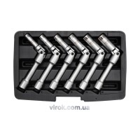 Ключі торцеві для свічок розжарювання YATO : 3/8", 8-16 мм, на шарнірі, Cr-V, 6 шт + кейс [10]