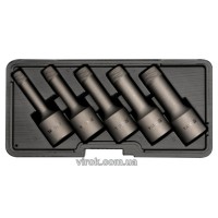 Набір екстракторів YATO : квадрат 1/2". Ø= 8-16 мм, для гвинтів 8660 HRC 49-52. 5 Од. [20]