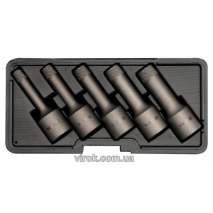 Набір екстракторів YATO : квадрат 1/2". Ø= 8-16 мм, для гвинтів 8660 HRC 49-52. 5 Од. [20]