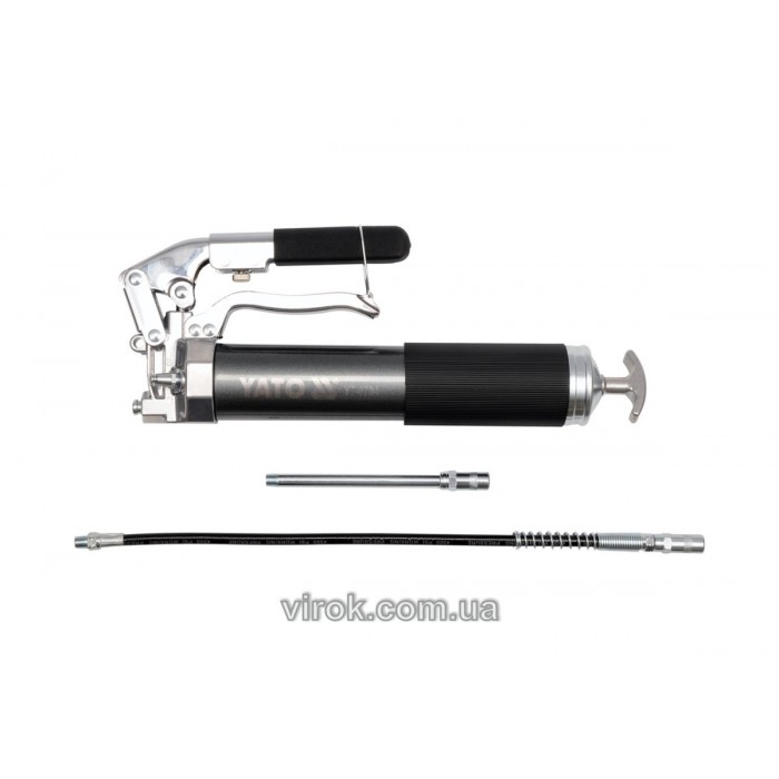 Шприц мастильний YATO, 500 см³, 70 MPa. з жорстк. і гнучк. трубками [12]