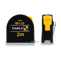 Рулетка STABILA Type BM20 : L= 2 м x 13 мм, пласт. корпус з сталевою стрічкою