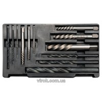 Набір екстракторів YATO 12 Од. з свердлами. M3-M24, Ø1,4-15мм, для зломаних гвинтів [40]