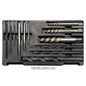Набір екстракторів YATO 12 Од. з свердлами. M3-M24, Ø1,4-15мм, для зломаних гвинтів [40]
