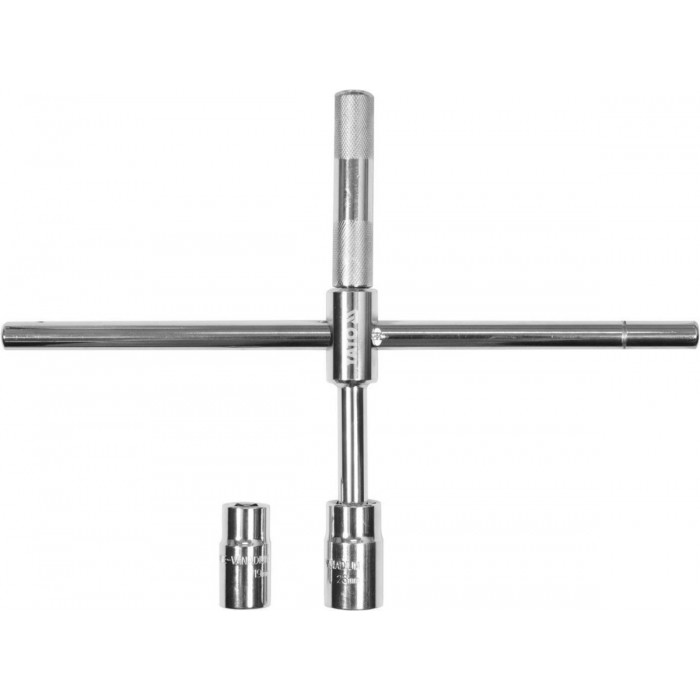 Ключ для коліс хрещатий розкладний YATO з головками М17, М19, М21, М23 мм, квадрат 1/2" [5/10]