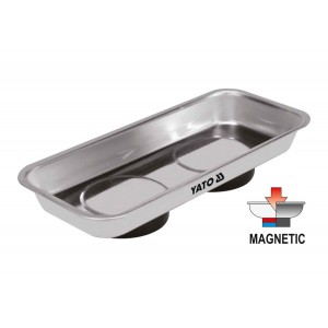 Посудина прямокутна з магнітним дном YATO : з нержавіючої сталі, 152 х 68 х 16 мм [48]