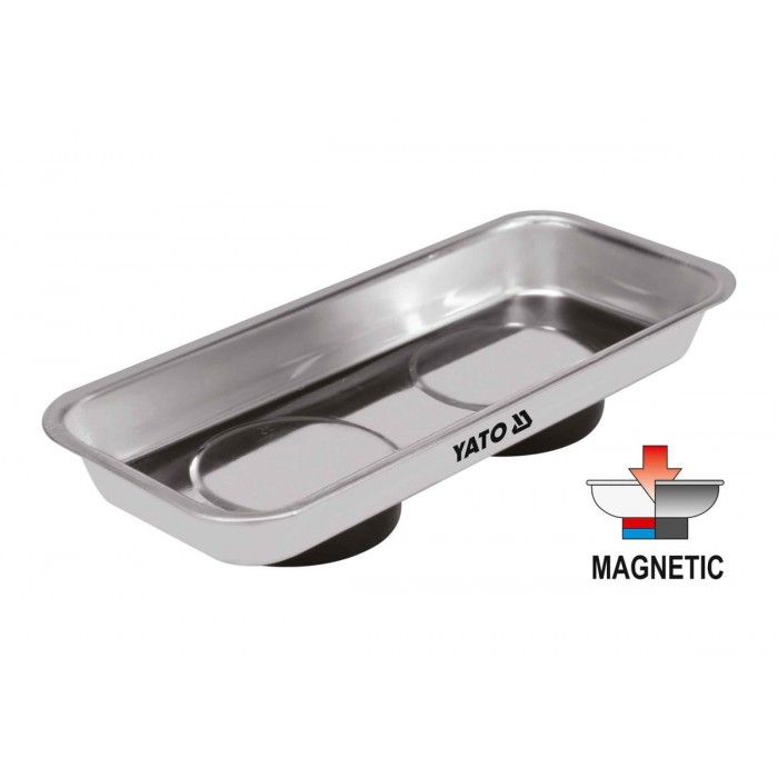 Посудина прямокутна з магнітним дном YATO : з нержавіючої сталі, 152 х 68 х 16 мм [48]