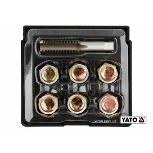 Набір для ремонту оливних пробок YATO : з алюмінієвими прокладками, різьба- М15 х 1.5, 6 шт [10/40]