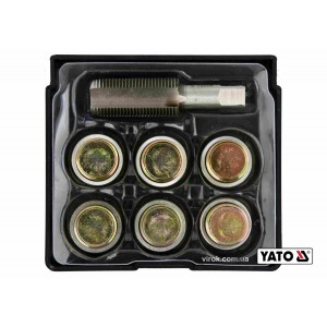 Набір для ремонту оливних пробок YATO : з алюмінієвими прокладками, різьба- М20 х 1.5, 6 шт [10/40]
