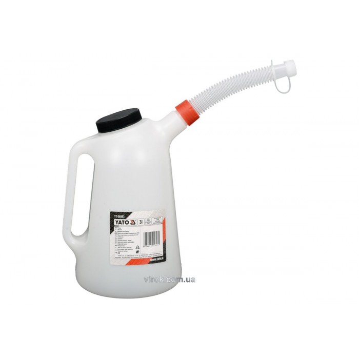 Лійка пластикова для СТО YATO : з кришкою, V= 3 л [40]