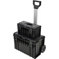 Ящик для інструментів 2 секції YATO на 2-х колесах, 855х425х645 мм, з пластика, висувна ручка [1]