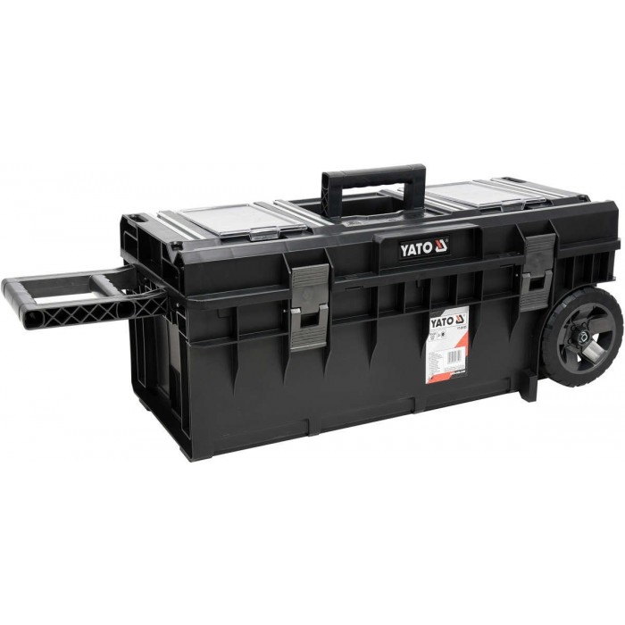 Ящик для інструментів YATO, з 2 органайзерами, 793х385х322 мм, на 2 колесах, пластиковий корпус [1]