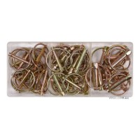 Шплінти l= 36 - 45 мм з кільцями Ø= 4,5 - 11 мм YATO; наб. 50 елем. [6/12/288]