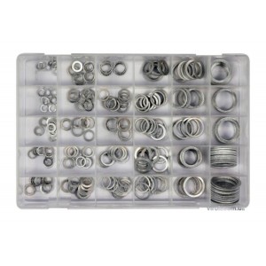 Шайби алюмінієві YATO, Ø= 5/9 - 28/36 мм, наб. 300 шт [5/20]