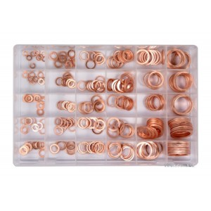 Шайби мідні YATO, Ø= 5/9 - 28/36 мм, наб. 300 шт [5/20/320]