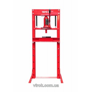 Прес гідравлічний рамний YATO; навантаж.- 12 т, роб. зона- 0-695 мм, ширина рами- 400 мм [1]