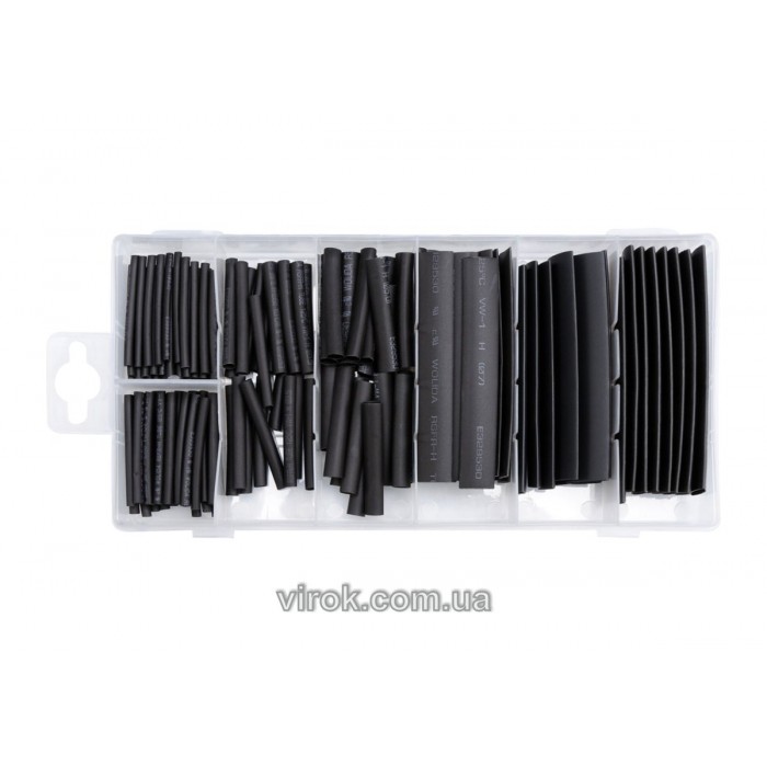 Кембрики термоусадні з витривалістю до t=125°C і електр. ізоляцією до U=600V YATO, наб 127шт. [5/20]