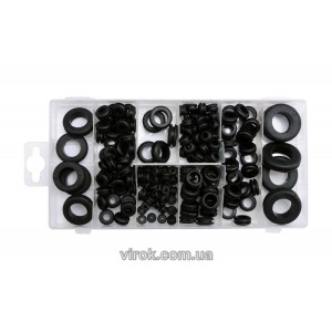 Набір гумових прокладок різних розмірів YATO : 180 шт [5/20]