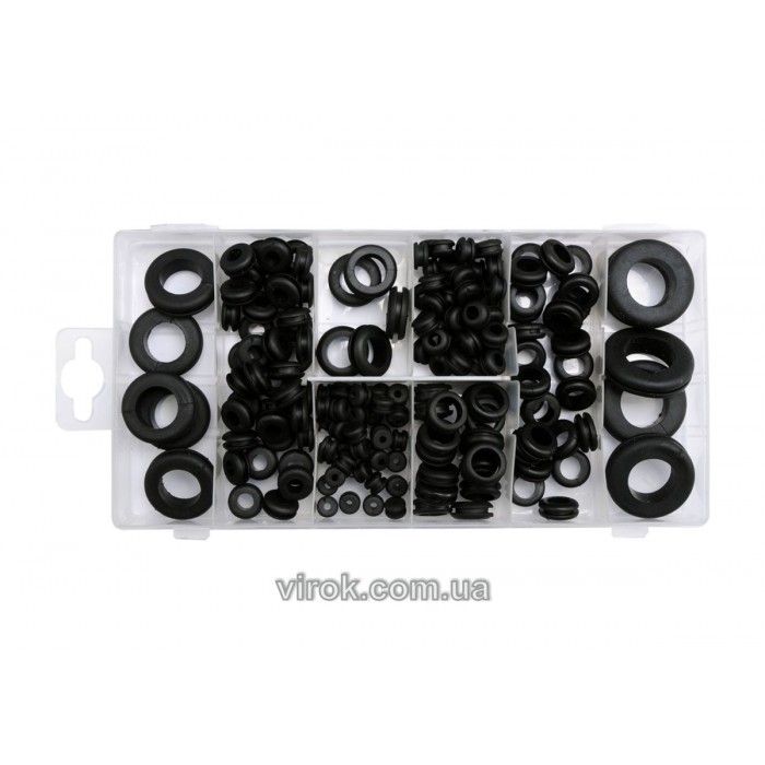 Набір гумових прокладок різних розмірів YATO : 180 шт [5/20]