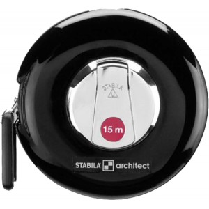 Рулетка STABILA Type ARCHITECT : L= 15 м x 10 мм, поліамід. корпус з сталевою стрічкою