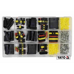 Набір герметичних роз'ємів YATO для електричних контактів, розміри 1-6 PIN, 424 шт [6/12]