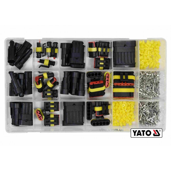 Набір герметичних роз'ємів YATO для електричних контактів, розміри 1-6 PIN, 424 шт [6/12]