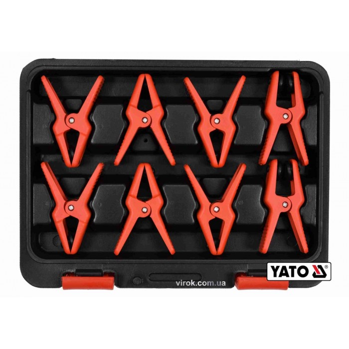 Затискачі для металевих проводів YATO : 8 шт + кейс [10]