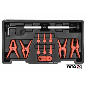 Затискачі для металевих і гнучких проводів YATO : 12 шт + кейс(DW)