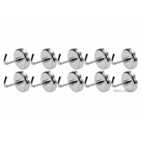 Гачки магнітні YATO з основою Ø= 35 мм, стержні l= 30 мм, 10 шт. [12/48]