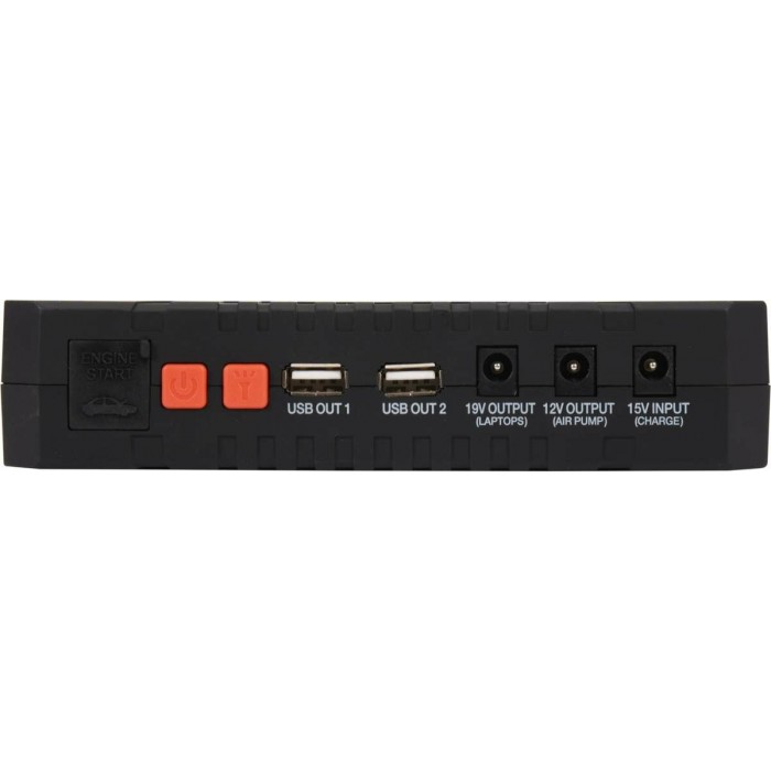 Пускова-зарядна батарея Li-Pol YATO ємність 12 Агод, 300/500 А, живлення через USB: 5В, 2А [10/160]