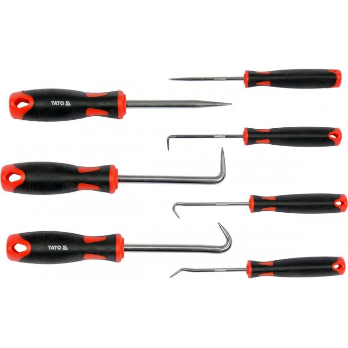 Гачки з наконечниками різної форми YATO і шило, компл. 7 шт [6/24/192]