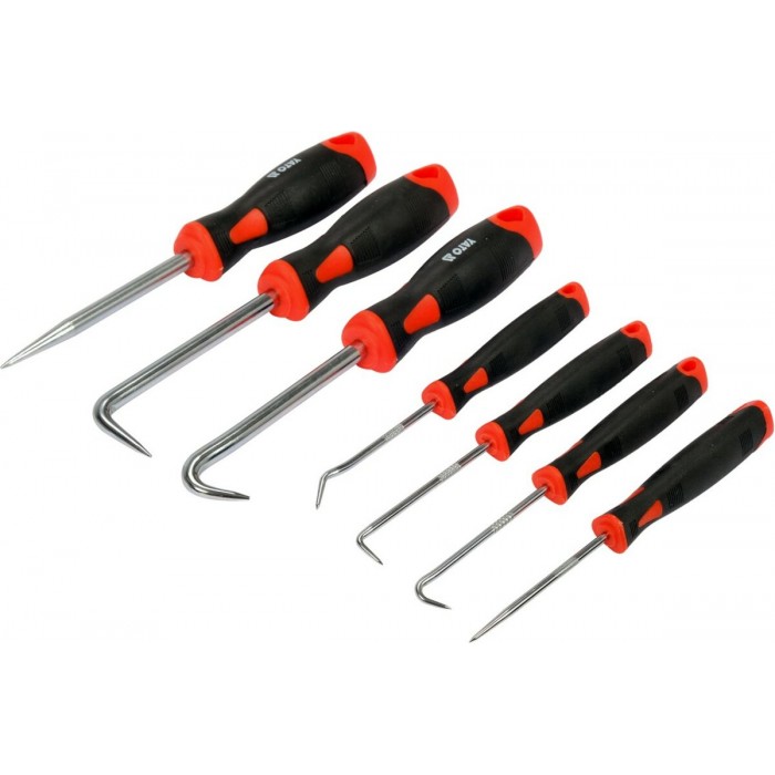 Гачки з наконечниками різної форми YATO і шило, компл. 7 шт [6/24/192]