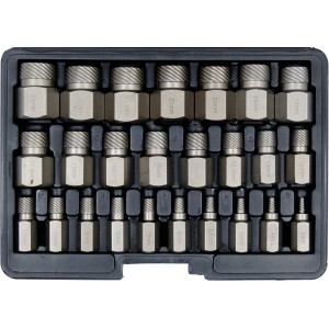 Набір екстракторів YATO 25 Од. Ø= 3-23 мм, для зломаних гвинтів [10]