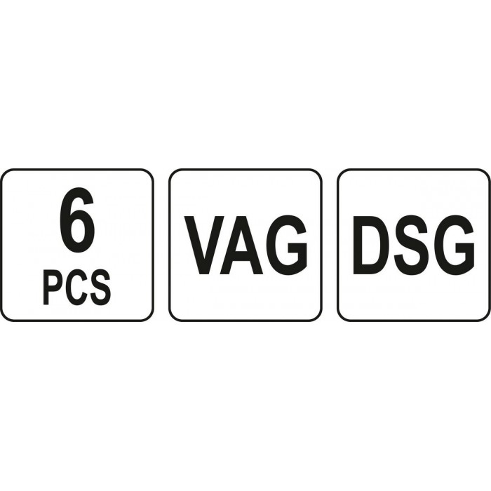 Інструменти для обслуговування муфт зчеплення YATO ряду DSG концерну VAG, компл. 6 елем. [2]
