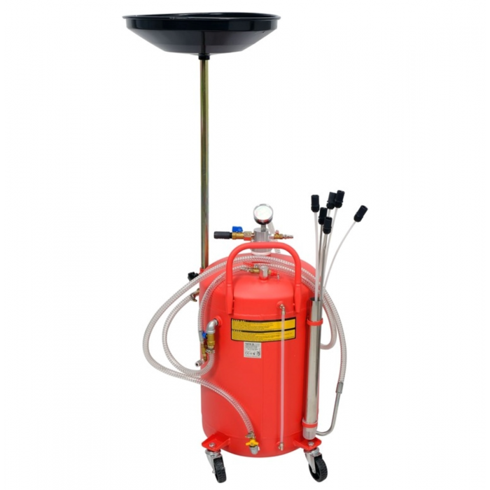 Пристрій для зливу оливи пневматичний на колесах YATO; V= 65 л, 6 зондів [1]