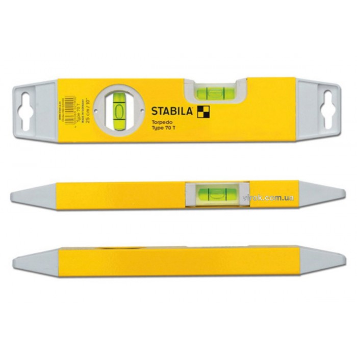 Рівень STABILA Type 70 Т : Torpedo, L= 25 см, 2 капсули