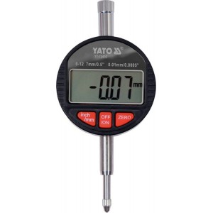 Тестер електронний контролю биття дисків і механ. валів YATO в межах до 12,7мм, точність- 0,01мм[50]