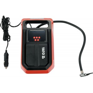 Компресор автомобільний з електрон. дисплеєм YATO: 12В, 120Вт, тиск- 1 МПа, 25л/хв, кабель- 3 м [12]