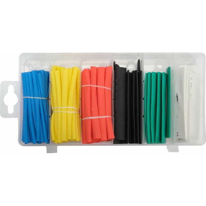 Кембрики термоусадні до t=125°C YATO : різних розмірів, 128 шт кольорових [24]