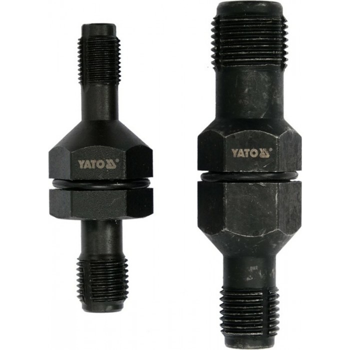 Набір для ремонту різьби свічок запалення  YATO : M10x1 мм,M12x1,25 мм,M14x1,5 мм,M18x1,5 мм, 2 шт.