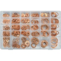 Шайби мідні різних розмірівYATO, Ø= 4/8 - 30/36 мм, наб. 580 шт [20]