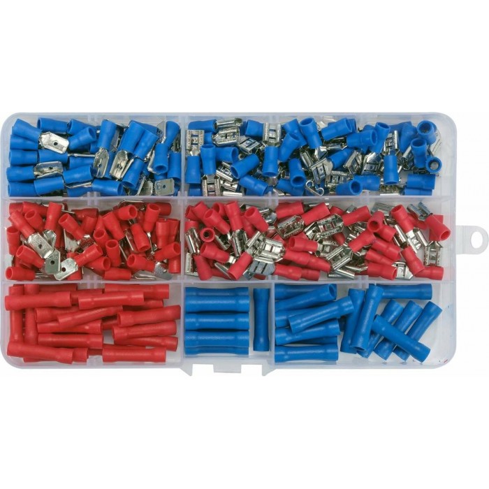 Набір електричних роз'ємів з ізоляцією і клем YATO : 250 шт, в футлярі [60]