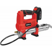 Шприц мастильний YATO, 600 см³, акумуляторний-18В, 3000 мАГод, 62MPa. з гнучким аплікатором-76 см[2]