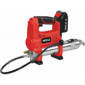 Шприц мастильний YATO, 600 см³, акумуляторний-18В, 3000 мАГод, 62MPa. з гнучким аплікатором-76 см[2]